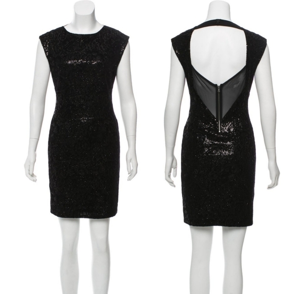 Alice + Olivia Sequin and Velvet Mini Dress - Picture 1 of 8